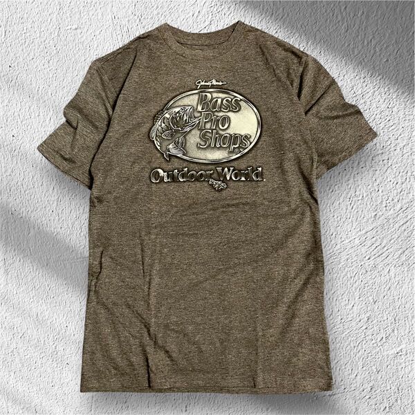 状態良好 サイズS 古着 バスプロショップ Tシャツ ブラックバス ヘザーグレー 半袖 フィッシング アウトドア アメカジ