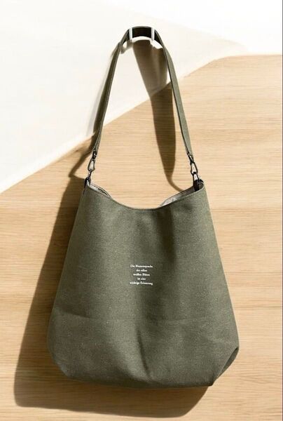 【1点のみ】ハンドメイド *11号帆布 ヴィンテージ加工* ワンハンドルバッグ(モスグリーン)