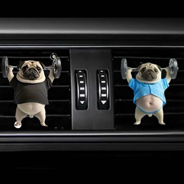【犬シリーズ】2個セット 車用芳香剤 犬 アクセサリー パグ カー用品