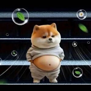 【車用芳香剤】ぽっこりおなかの犬