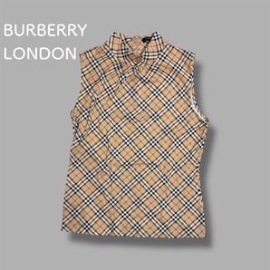 【訳あり】BURBERRY バーバリー ノースリーブ ノバチェック y2k ノースリーブ トップス 平成 90s
