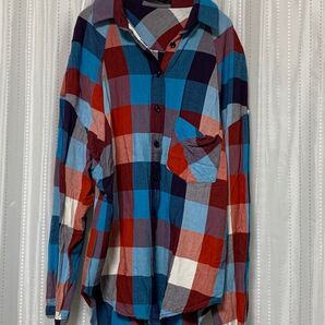 moussy チェックシャツ 長袖 レディース マルチカラー フリーサイズ 古着 レーヨン