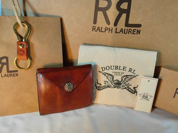 【美品】【希少品】RRL ダブルアールエル 高級コンチョウォレット 厚本革正規品