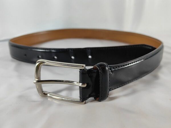 【シェルコードバン】BEAMS 正規品 高級ドレスベルト ホーウィン製 艶黒馬革