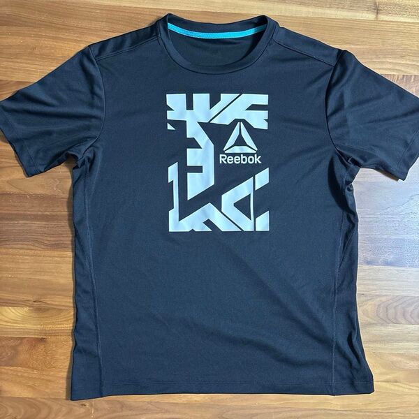 Reebok Tシャツ 黒 メンズ 半袖 LL ポリエステル100% リーボック