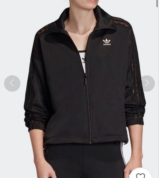 入手困難! adidas originals アディダスオリジナルス ブラック 黒 レース トラック パーカー ジップ OT XL