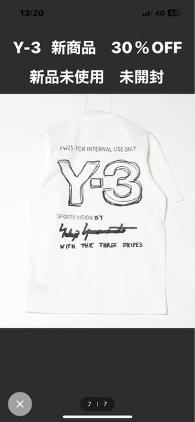 Y-3 SHORT SLEEVE TEE