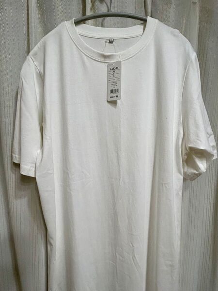 【新品未使用】白 Tシャツ ワンピース ロングワンピース Lサイズ タグ付き