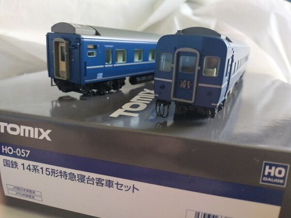 【中古】トミックス Tomix HO-057 国鉄 14系15形特急寝台客車セット バラシ 2両(スハネフ15+オハネ15)