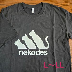 nekodes 半袖Tシャツ ブラック(L~LL)