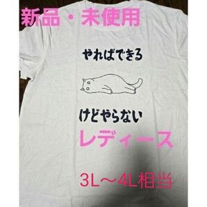 【新品・未使用】半袖Tシャツ「やればできるけどやらない」