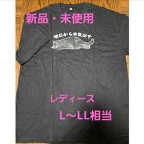 【新品・未使用】半袖Tシャツ「明日から本気出す」