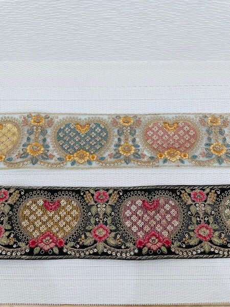 インド刺繍リボン お好きなリボン1m ハンドメイド ヘアアクセサリー ポーチ