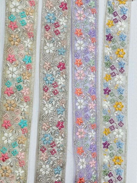 インド刺繍リボン お好きなリボン1m ハンドメイド ヘアアクセサリー ポーチ