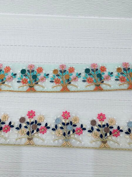 インド刺繍リボン お好きなリボン1m ハンドメイド ヘアアクセサリー ポーチ