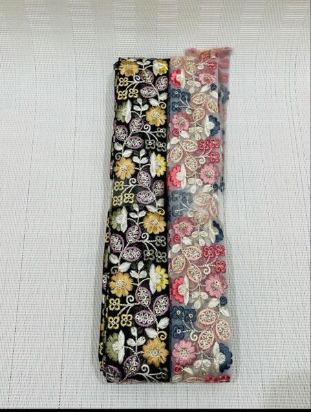 インド刺繍リボン お好きなリボン1m ハンドメイド ヘアアクセサリー ポーチ