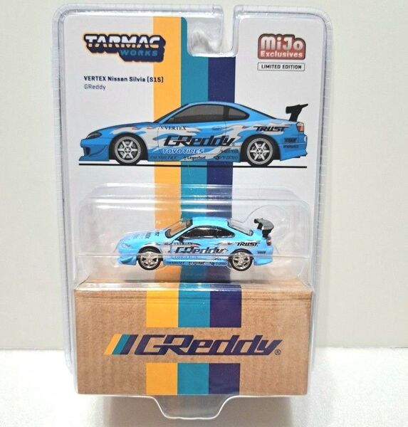 ターマックワークス 1/64 ベルテックス 日産 シルビア S15 グレッディ MiJo T64G-023-GDY