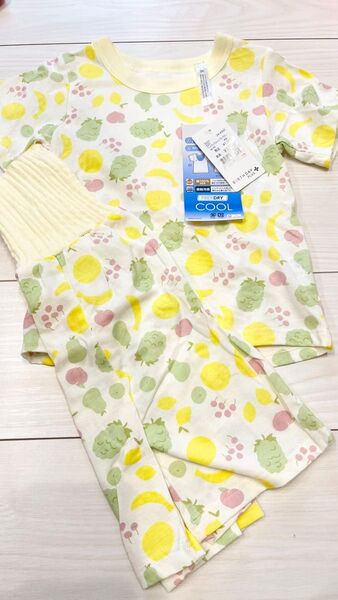 新品 女の子 ベビー半袖 パジャマ 腹巻付き 95cm 綿100% 薄手