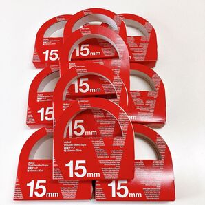 【10個セット】Askul 両面テープ 15mm×20m