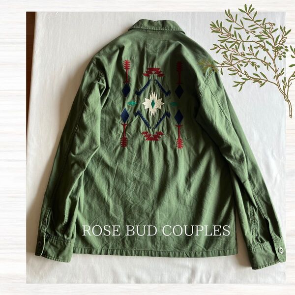 ROSE BUD COUPLES ミリタリージャケットM カーキ 長袖