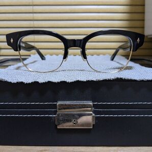 エフェクターEFFECTOR LARGO/ラルゴ Col.BKG 黒ゴールド メガネ サーモント 正規品 極上美品