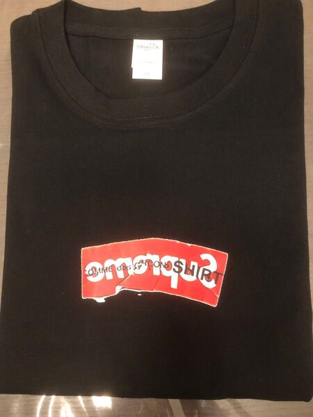 Supreme風 パロディTシャツ 黒 Mサイズ