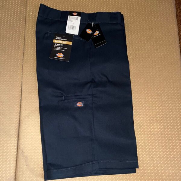 Dickies ハーフパンツ 32インチ ルーズフィット ワークパンツ ダークネイビー