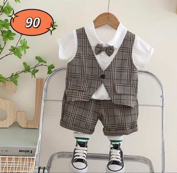 ☆新品☆フォーマル 男の子 セットアップ 入園式 結婚式 スーツ 90cm