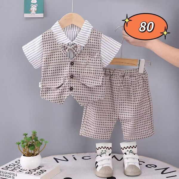 ☆新品☆フォーマル 男の子 セットアップ 入園式 結婚式 スーツ 80cm