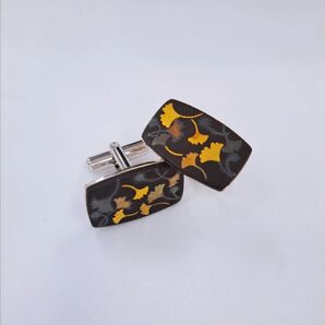 肥後象嵌 カフス いちょう