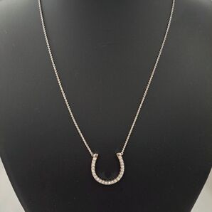 STAR JEWELRY スタージュエリー K18 WG ホワイトゴールド ホースシュー 馬蹄 ネックレス