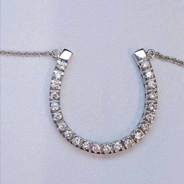 STAR JEWELRY スタージュエリー K18 WG ホワイトゴールド ホースシュー 馬蹄 ネックレス