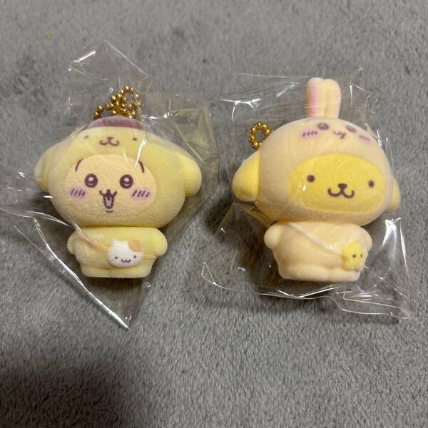 ちいかわ サンリオ シークレットフロッキーマスコット うさぎ×シポムポムプリン