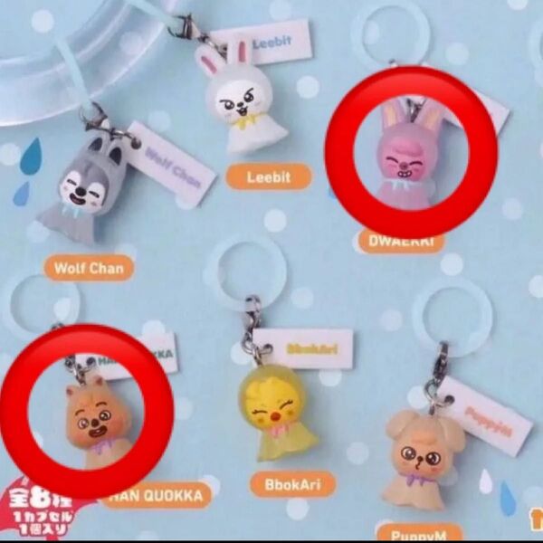 SKZOO straykids めじるしアクセサリー ガチャ チャンビン トゥエッキ ハンクオッカ ハン ガチャ ガシャポン