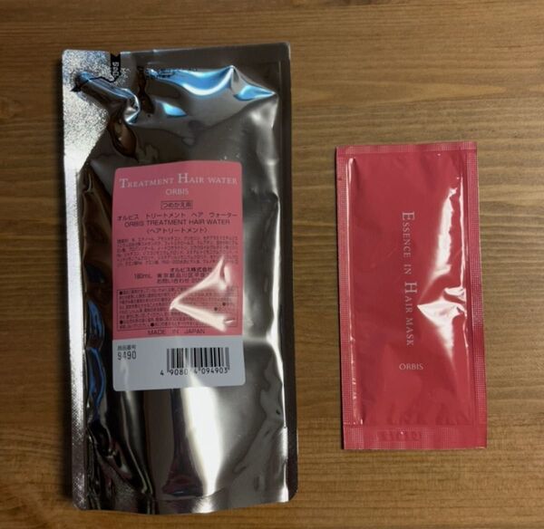 新品☆オルビス トリートメントヘアウォーター詰替用×1袋&エッセンスインヘアマスク(ヘアトリートメント)サンプル1枚