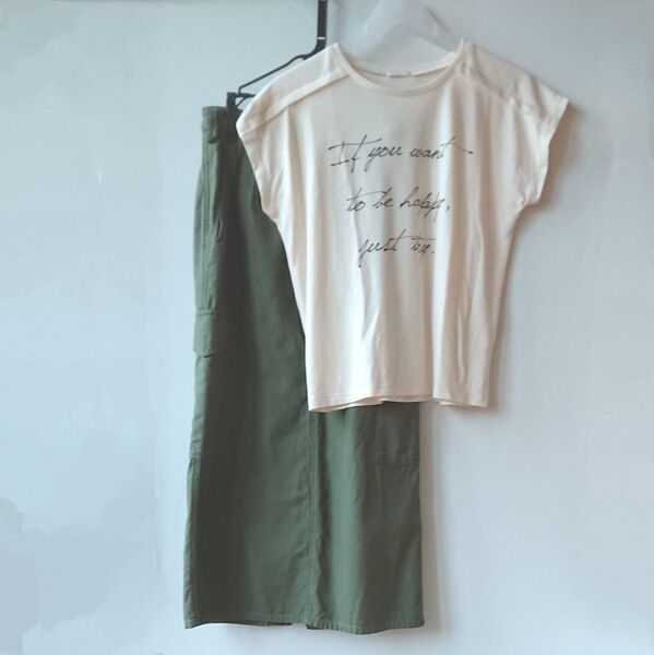 レディース 夏 Tシャツ スカート上下セット
