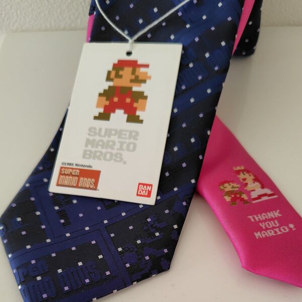 【新品未使用】ネクタイ スーパーマリオ マリオブロス 任天堂 バンダイ