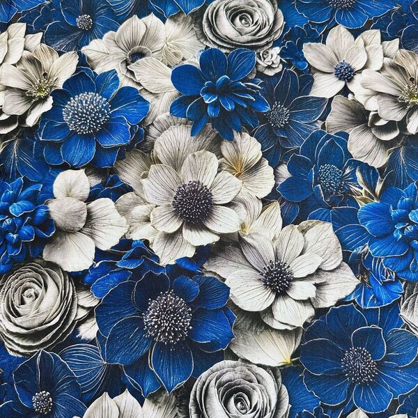 オシャレなお花柄 綿100%シーチング生地110x100cm