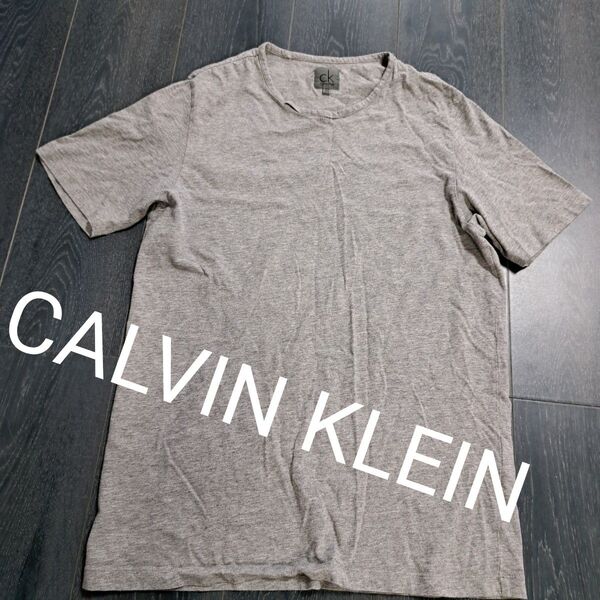 本日限定価格です!CALVIN KLEIN カルバンクライン メンズ Lサイズ 半袖Tシャツ グレー