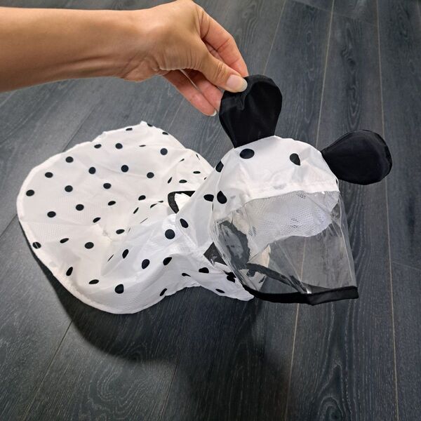 ペット レインコート Lサイズ ポンチョ式 犬用レインウェア ドッグ雨具 小型犬 犬 フード付き リード穴あり お散歩