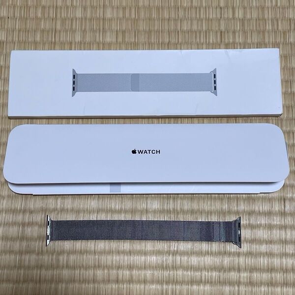 【美品】Apple純正 ミラネーゼループ シルバー 41mm