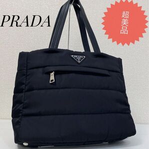 超美品 PRADA プラダ ナイロン テスート ボンバー トートバッグ