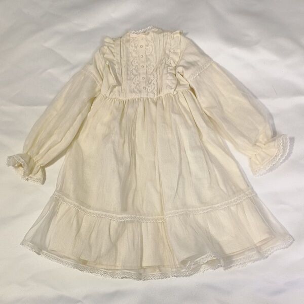 ディーラー様製 60cmサイズドール服 ワンピースのみ ドレスSD DD melody.c様 Holy Cross 白