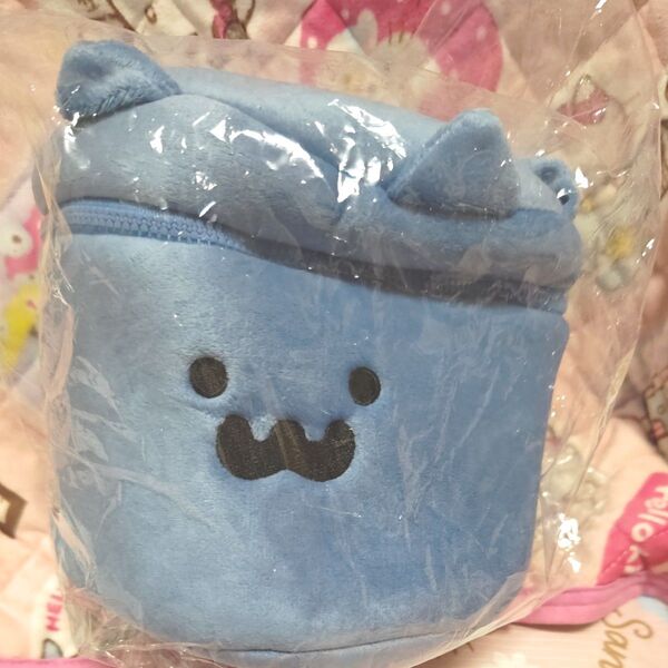 【新品未使用】お文具といっしょ ぬいぐるみバニティポーチ 猫さん