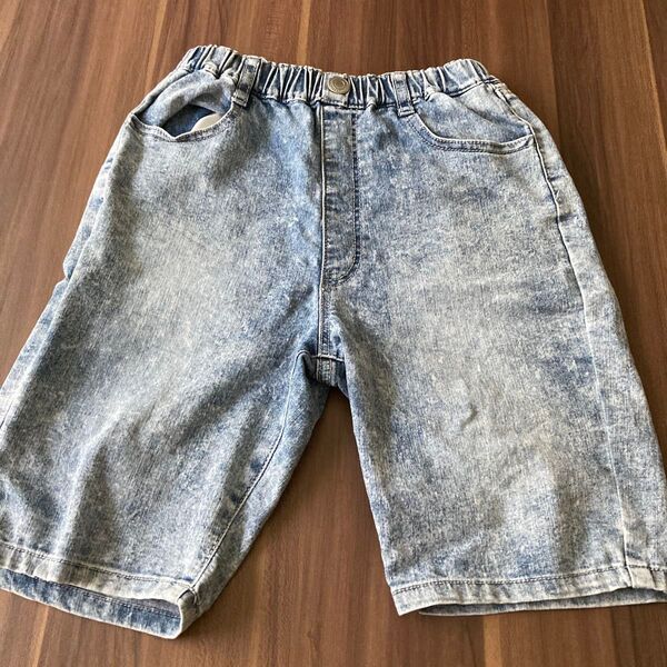 キッズ デニムハーフパンツ 130