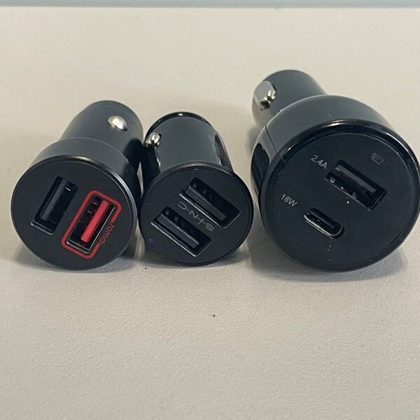 車載 USB チャージャー 3個まとめて usb充電 シガーソケット