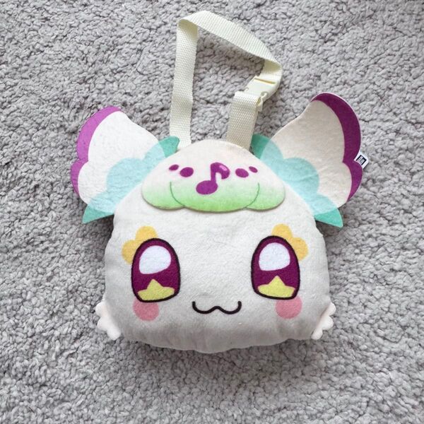 【新品】キミとアイドルプリキュア ストラップ付き顔型ぬいぐるみポーチ プリルン