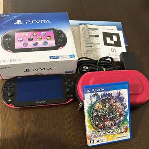 PSVita PCH-2000 本体 ピンク/ブラック ダンガンロンパV3