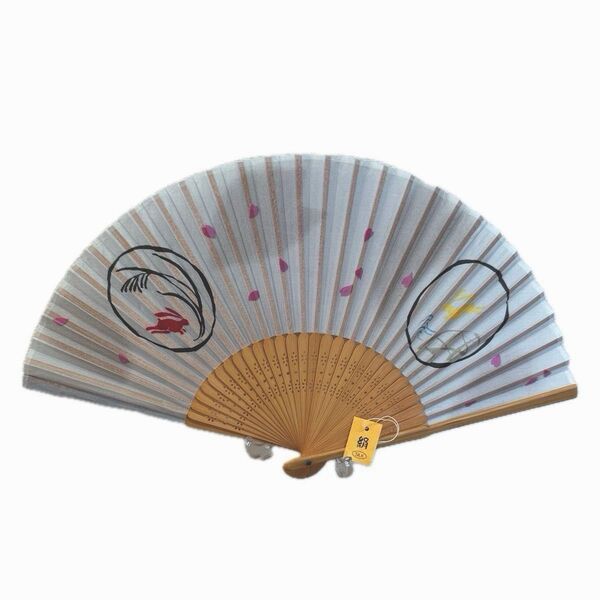 【新品】扇子 高級扇子 絹扇子 シルク 花火 和装 インテリア 着物 浴衣 小物 猛暑対策 お祭り うさぎ 桜 9A-2−1