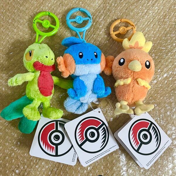 ポケモン カラビナ付きマスコット キモリ ミズゴロウ アチャモ 御三家 セット ぬいぐるみ ポケモンセンター